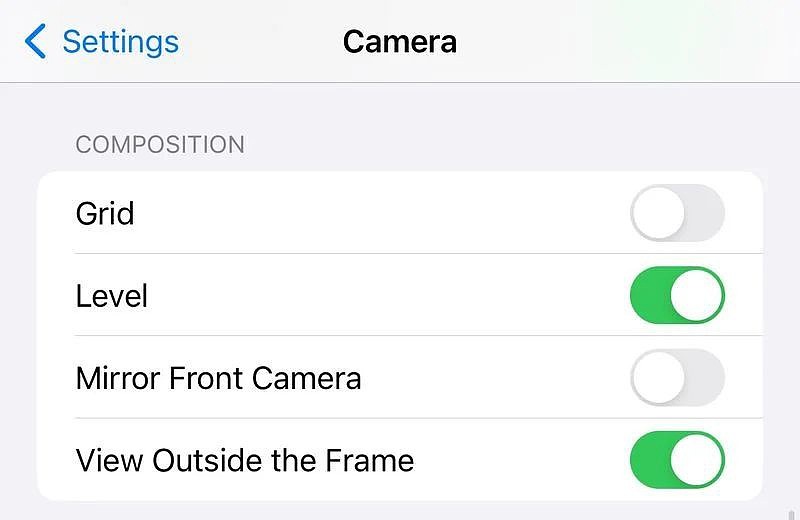 苹果 iOS 17 相机引入“水平”辅助线，帮用户调正角度拍摄 - 2