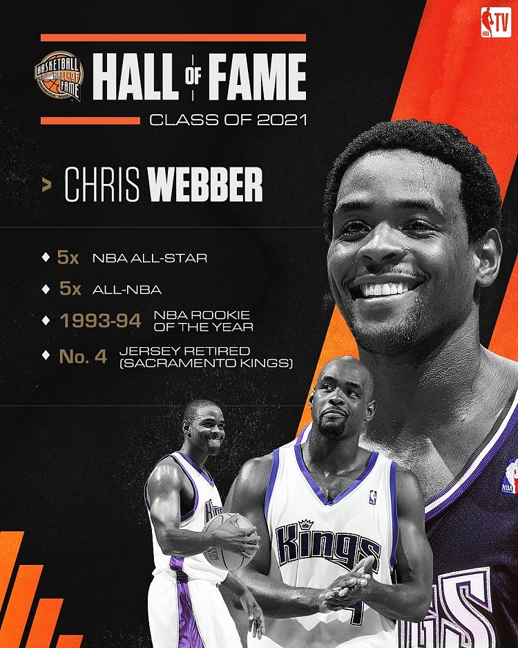 NBA官方：恭喜名人堂的新成员 克里斯-韦伯 - 1