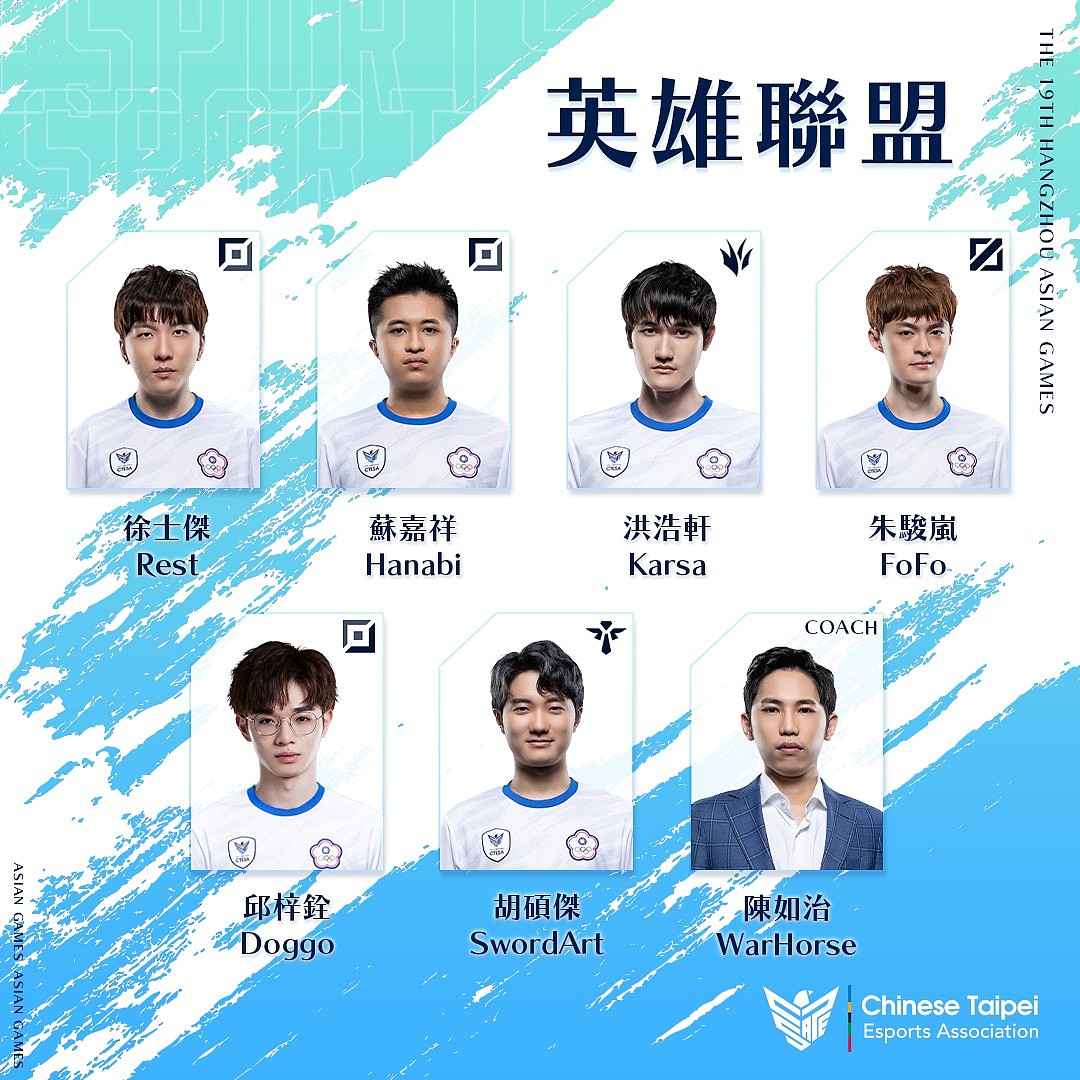 中国台湾代表队LoL大名单选手介绍：S9冠军教头带领多位老将选手 - 1