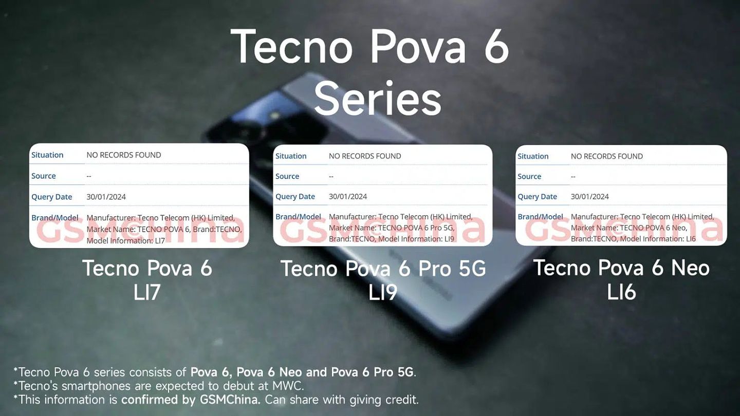 MWC 2024 见，传音 Tecno 首批支持杜比全景声的 POVA 6 手机阵容曝光 - 2