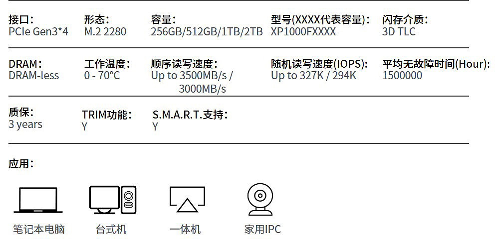 江波龙推出 FORESEE XP1000 PCIe SSD：性能提高近 50%，容量最高可达 2TB - 2