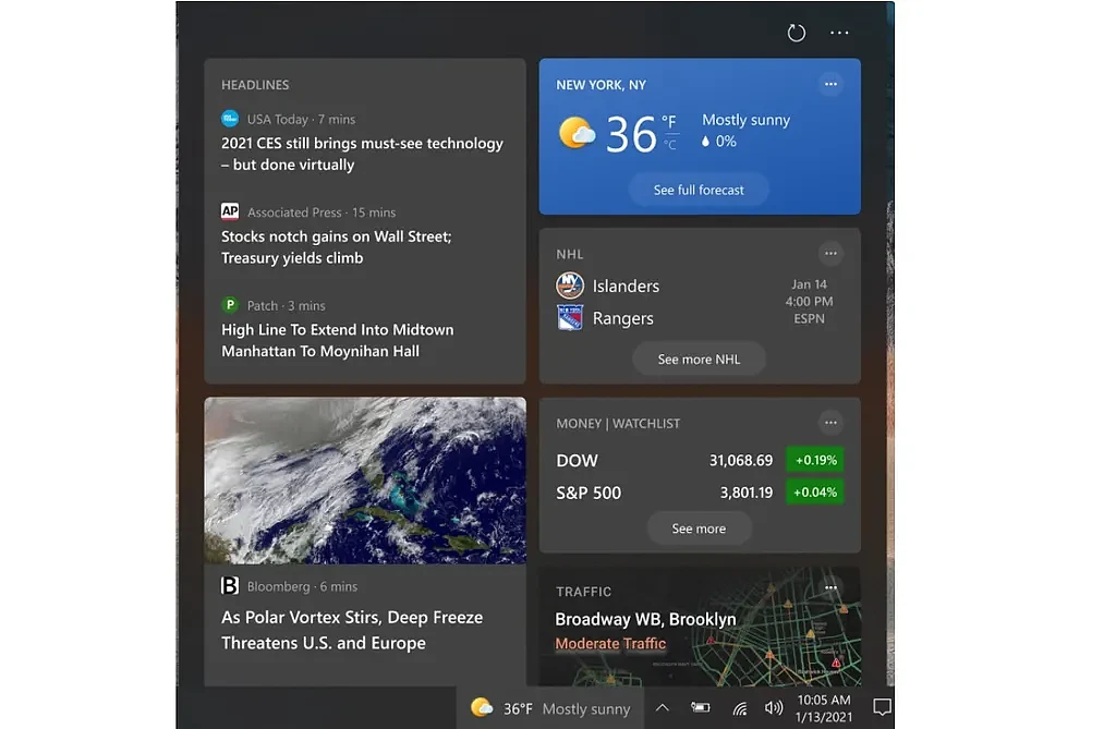 Windows 11中天气小部件回归 动态显示新闻等信息 - 1