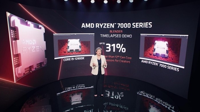 AMD Zen4 16核锐龙7000对比酷睿i9-12900K：渲染性能快31% - 1