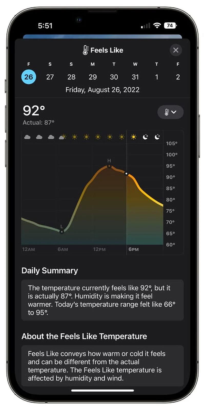 苹果 iOS 16 更新，天气 App 新功能盘点 - 6