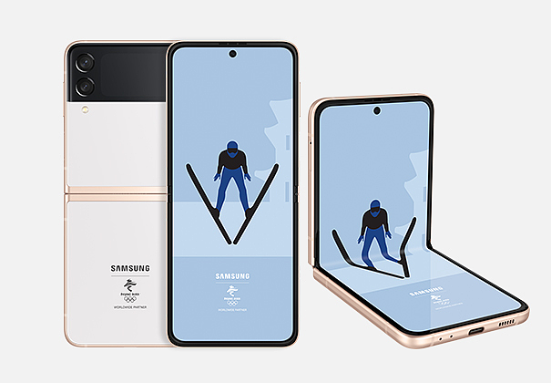三星 Galaxy Z Flip3 5G 奥运纪念版上架：北京 2022 冬奥特别“冬梦白”配色，售价 7999 元 - 5
