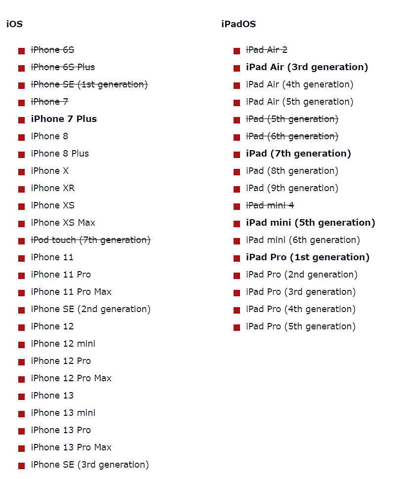 苹果 iOS / iPadOS 16 所支持设备猜想：需 3GB 内存，最早支持到 iPhone 7 Plus / iPad Air 3 - 2