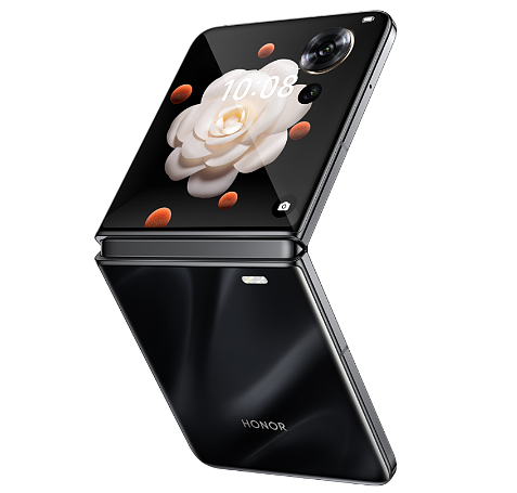 荣耀首款小折叠手机 Magic V Flip 三款配色公布：鸢尾黑、香槟粉、山茶白 - 1