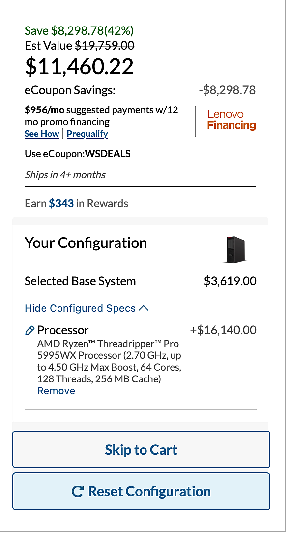 AMD 64 核线程撕裂者 Pro 5995 WX 已可购买，整机售价约 7.7 万元起 - 1