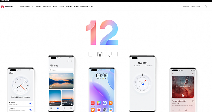 华为官网悄然上线EMUI 12：全新UI设计 - 1