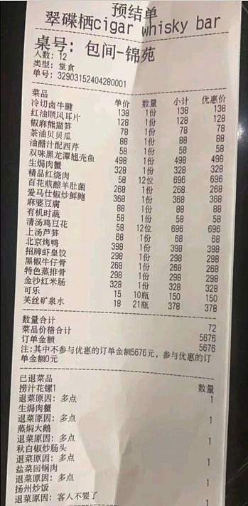 被宰还是就这价❓T1成都聚餐花费5676引热议：私房菜 专宰有钱人 - 2