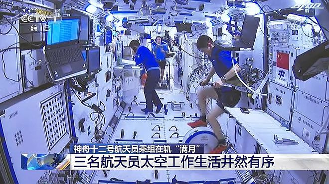 三名航天员在中国空间站互相做超声 - 6