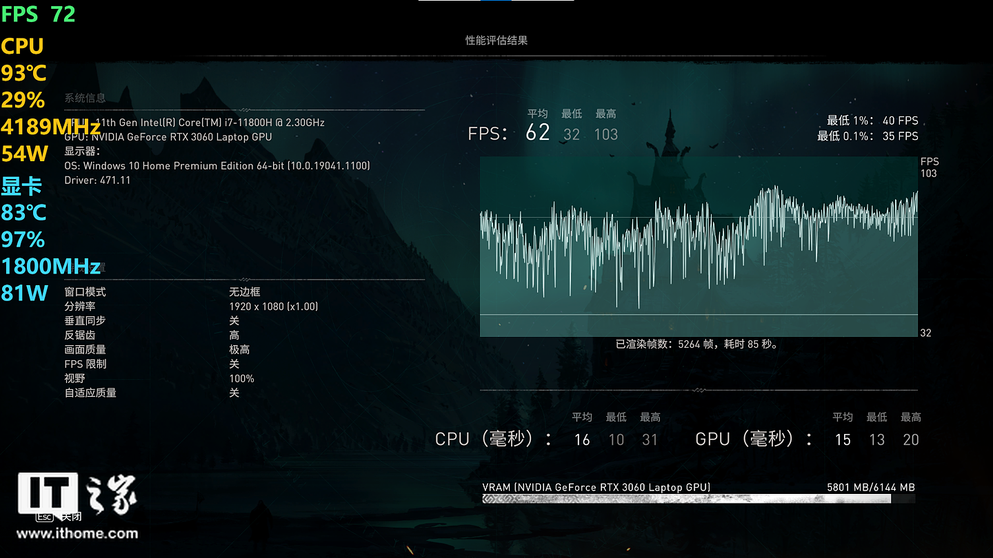 【IT之家评测室】微星侠客-刃 15 游戏本评测：少见白色机身、畅玩 3A 大作 - 35