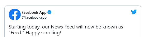 Facebook将其“News Feed”更名为“Feed” - 1