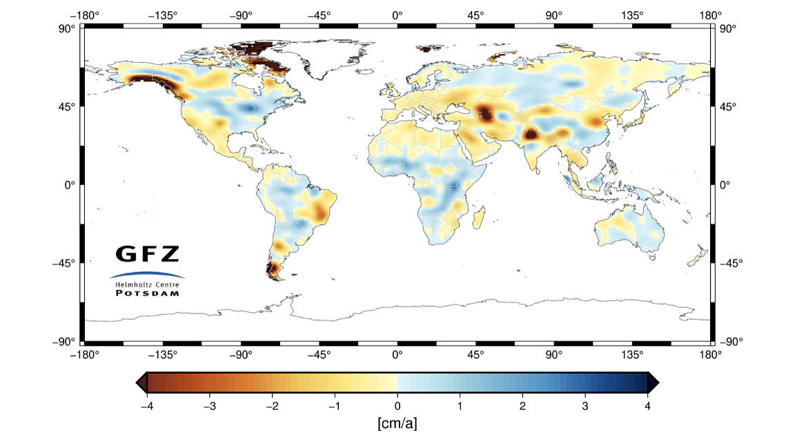 △过去20年陆地储水量变化 图片来自：世界气象组织