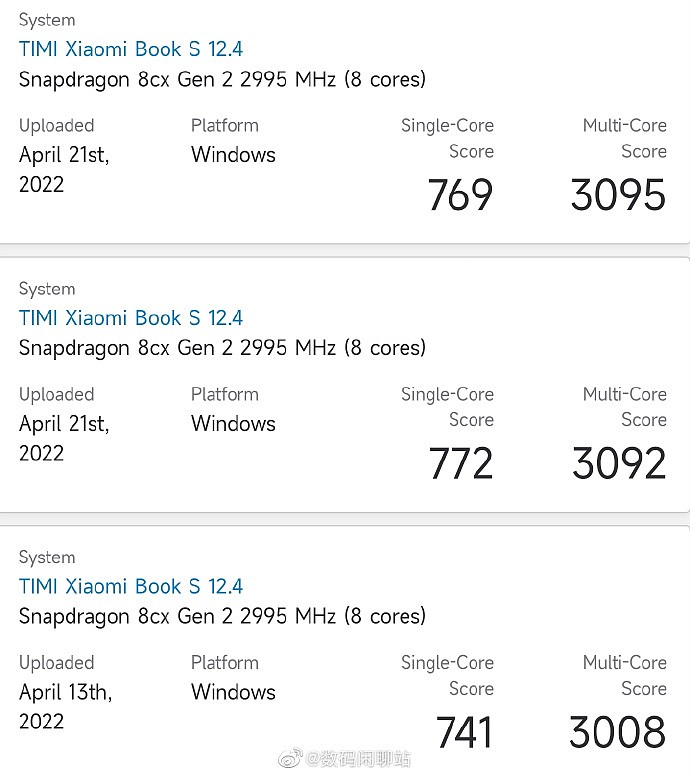 小米首款二合一笔记本Xiaomi Book S现身欧盟监管机构 跑分数据曝光 - 2