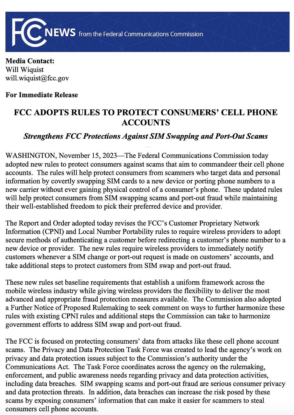 美 FCC 出台新规，运营商需对申办“SIM 卡转移”的用户进行安全验证以防挟持攻击 - 1