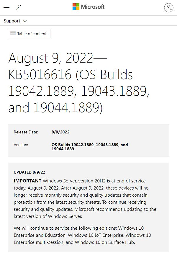 微软证实Windows 10 KB5616616八月累积更新存在重大音频Bug - 2