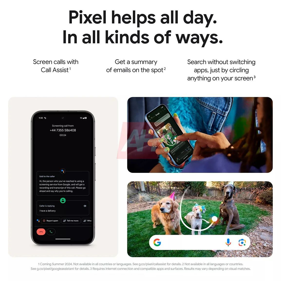 谷歌 Pixel 8a 手机宣传图曝光：引入诸多 AI 功能，支持 7 年安全更新 - 3