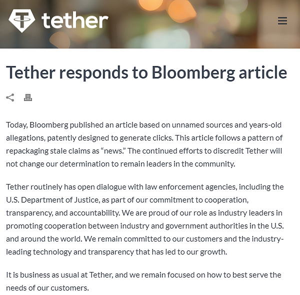报道称美国司法部考虑对Tether和Bitfinex高管提起刑事指控 - 1