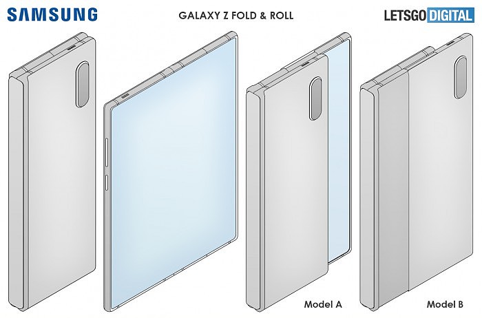 专利曝光三星Galaxy Z Fold & Roll折叠屏智能机概念设计 - 1