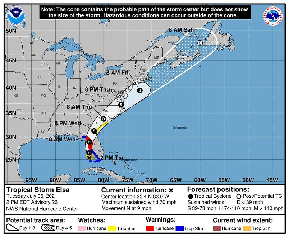 热带风暴“艾尔莎”逼近美国佛罗里达海岸 超400万居民或受影响 - 2