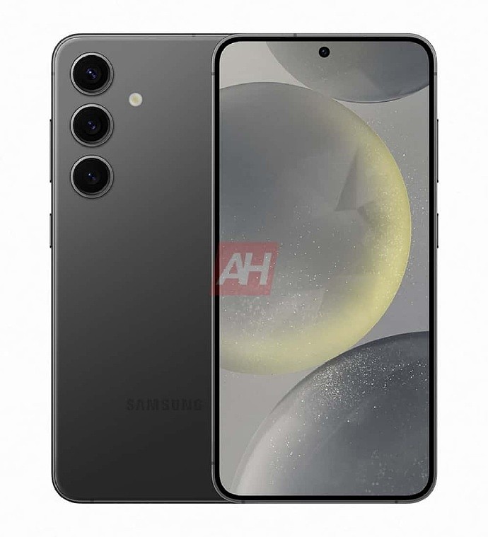 三星 Galaxy S24 手机官方渲染图曝光：紫、灰、黄、黑四款配色，四边等宽 - 3
