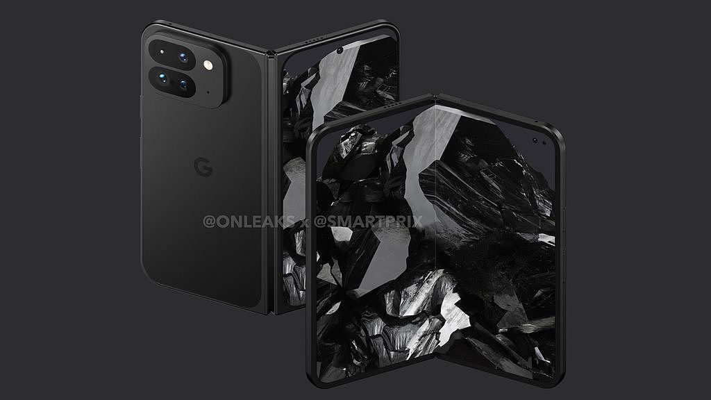 谷歌 Pixel Fold 2 手机渲染：外屏 6.4 英寸、内屏 7.9 英寸，相机岛启用新设计 - 1
