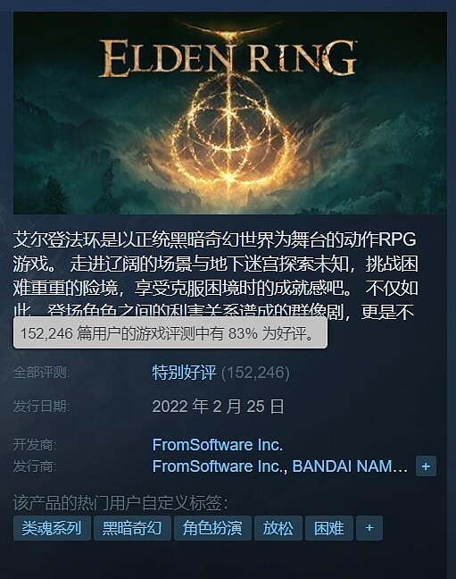 Steam《艾尔登法环》95万人同时在线！百万指日可待 - 3