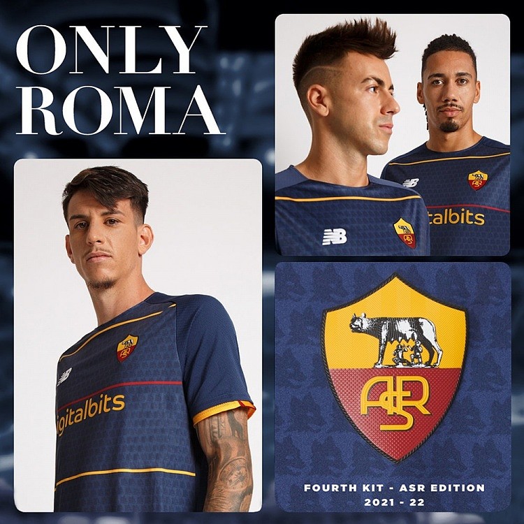 罗马发布本赛季第四球衣：主色调海军蓝 “ASR”徽章设计回归 - 1