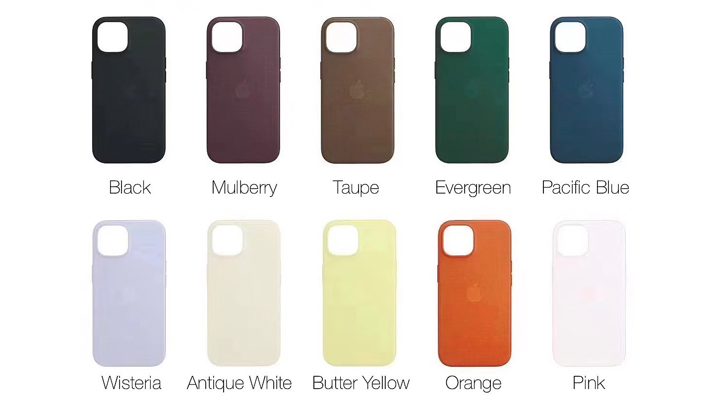 消息称苹果 iPhone 15“FineWoven”保护壳共 10 种颜色，新款 Apple Watch 表带也用同种材料 - 1