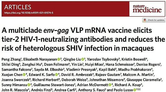 《自然-医学》：mRNA疫苗的新方向 新型抗艾滋疫苗可降低79%感染风险 - 1