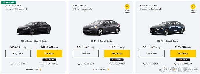 赫兹租车已逐步上线特斯拉Model 3车型 租金折合人民币650元/天 - 1