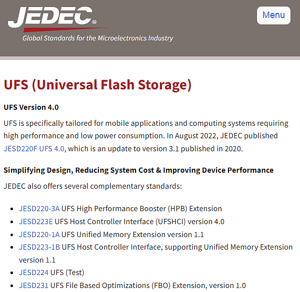 JEDEC宣布UFS 4.0新标准和其它附加闪存规范技术支持更新 - 1
