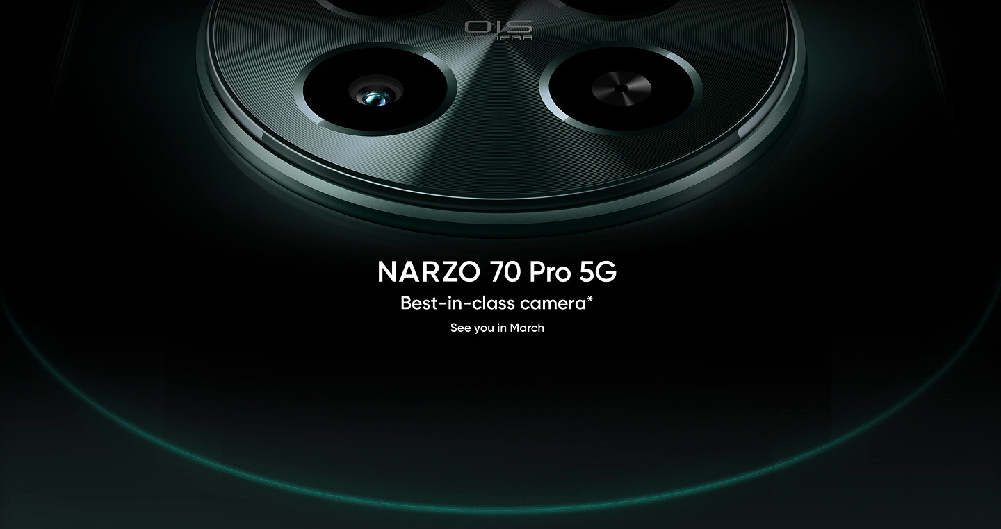 realme 海外官宣 Narzo 70 Pro 5G 手机 3 月亮相：三摄配置，有望搭载天玑 920 处理器 - 1