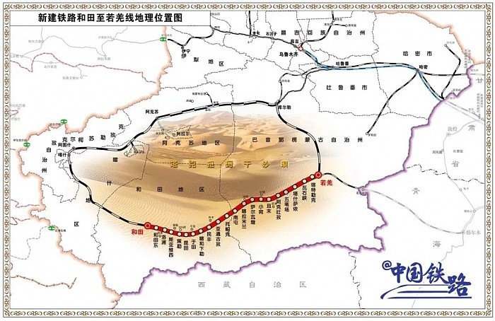世界第二大流动性沙漠 “死亡之海”被中国铁路围成一个圈 - 1