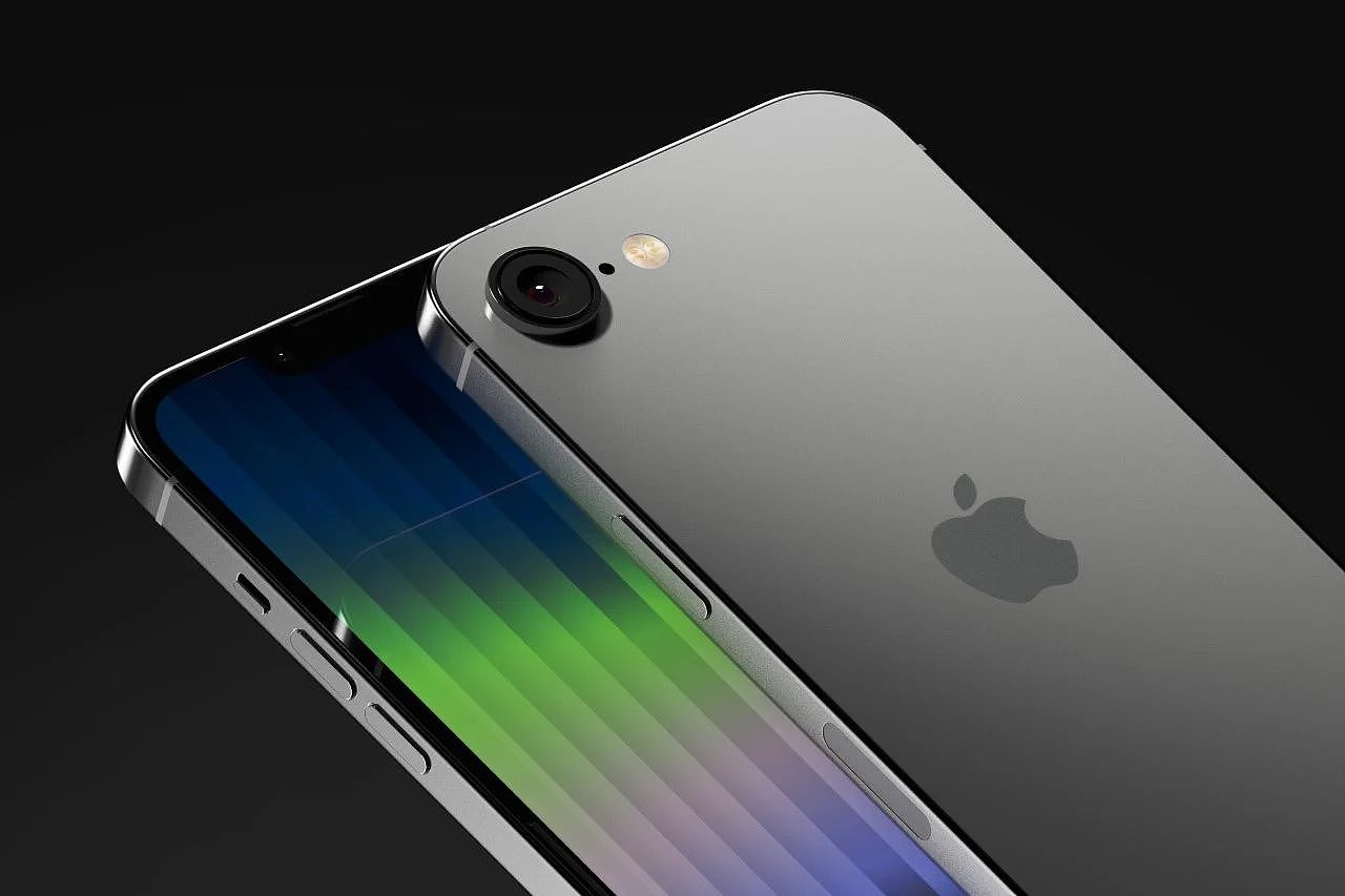 苹果 iPhone SE 4 高清渲染：刘海设计、后摄配更大传感器 - 6