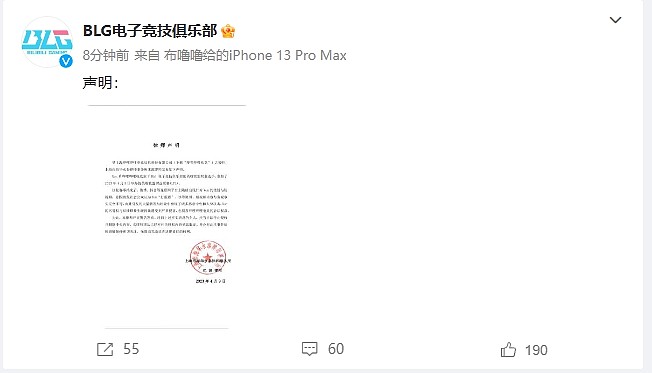 BLG律师声明：多用户意图诱发公众认为Xun假赛，将保留追究权力 - 2