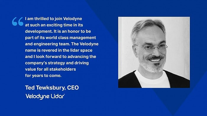 Theodore Tewksbury接任Velodyne CEO职务 11月10日上岗 - 1