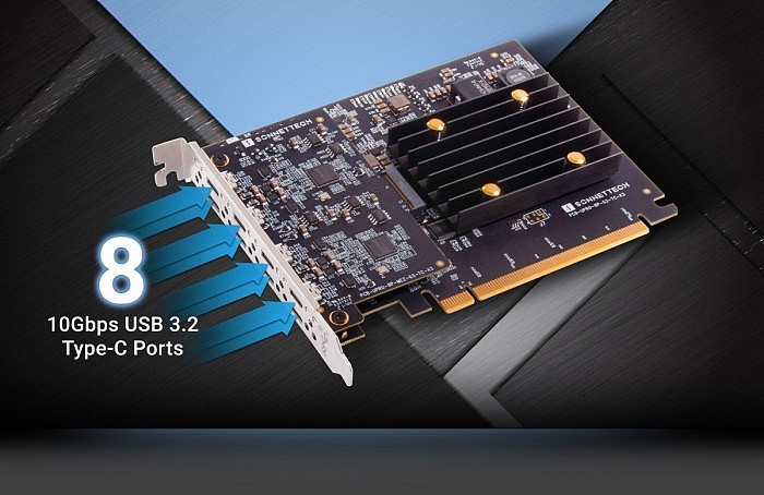 Sonnet发布USB-C PCIe扩展卡 8个10Gbps端口，售价399.99美元 - 1