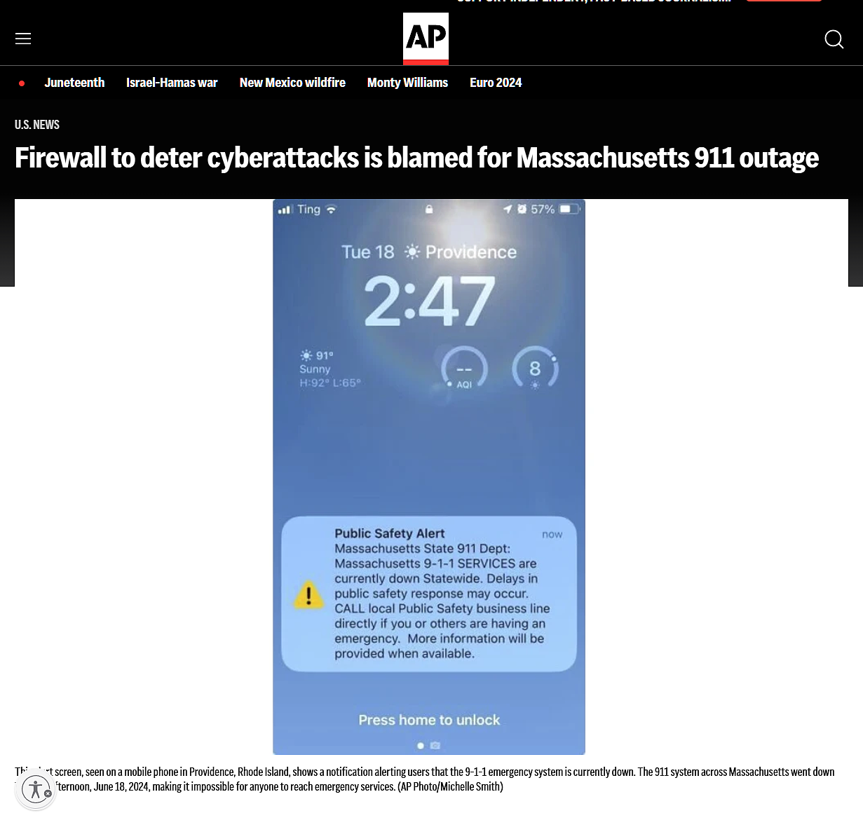 因防火墙软件发生故障，美国马萨诸塞州 911 报警电话遭遇 2 小时瘫痪 - 1