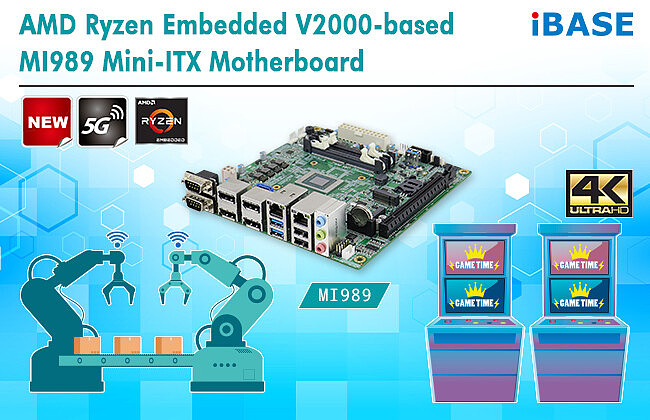 伊贝斯推出MI989 Mini-ITX主板 采用Ryzen V2000嵌入式处理器 - 2
