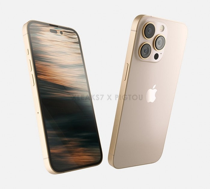 iPhone 14 Pro超清概念图曝光：独特挖孔屏、“土豪金”回归 - 4