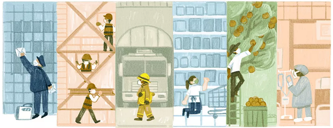 Google Doodle在美劳动节向美国工作者致敬 - 1