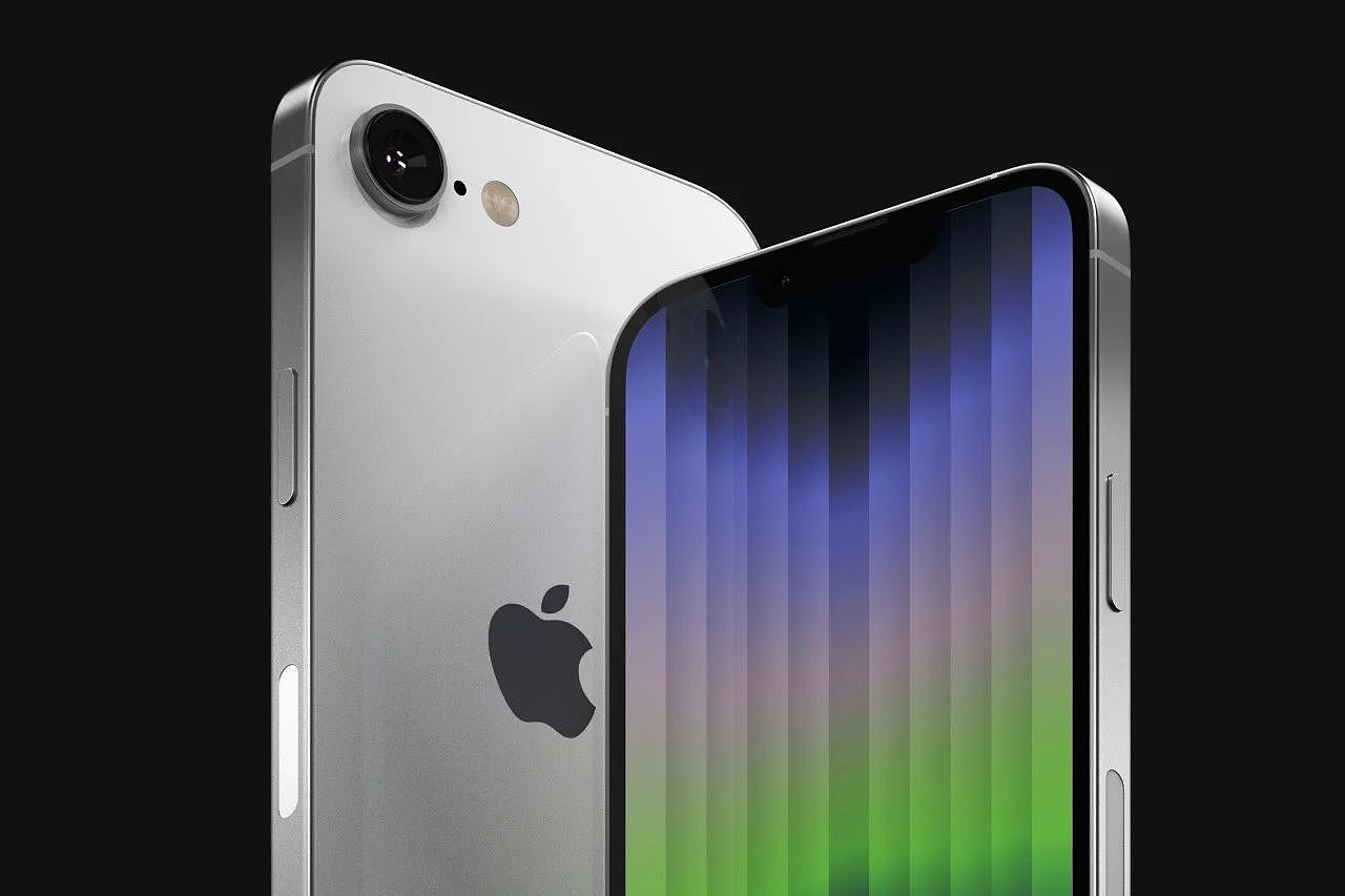 苹果 iPhone SE 4 高清渲染：刘海设计、后摄配更大传感器 - 8