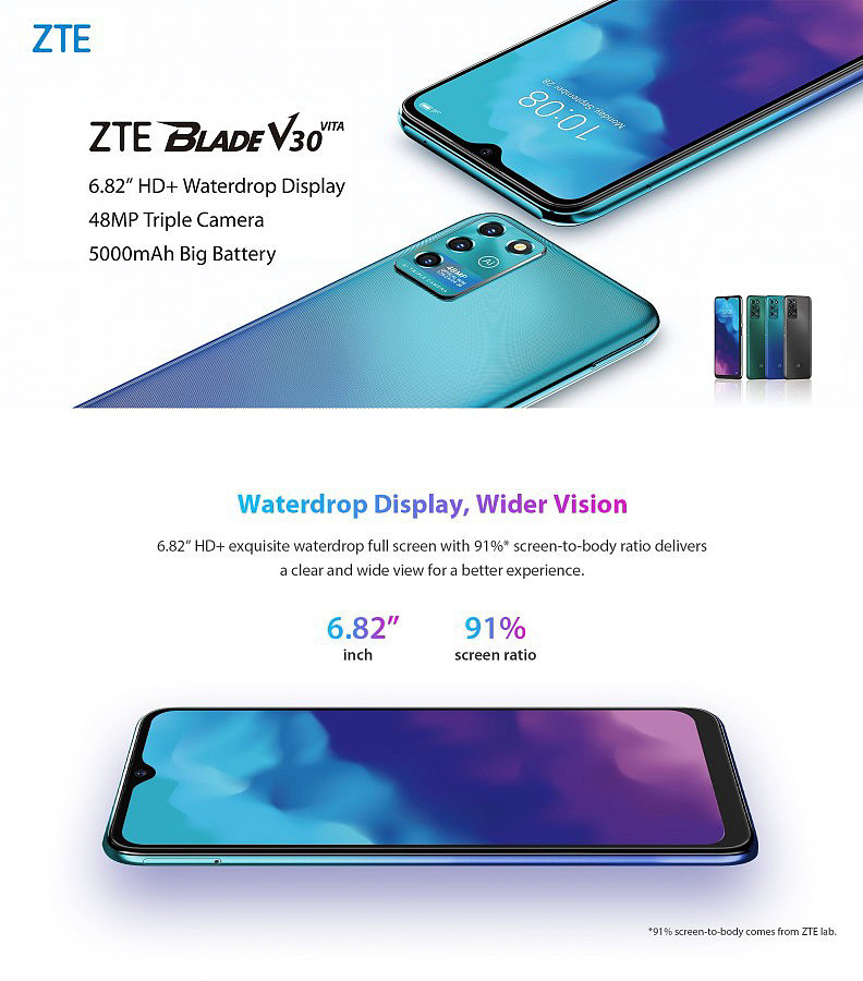 中兴海外发布 Blade V30 系列 4G 手机：紫光展锐芯片，IPS 屏幕 - 2