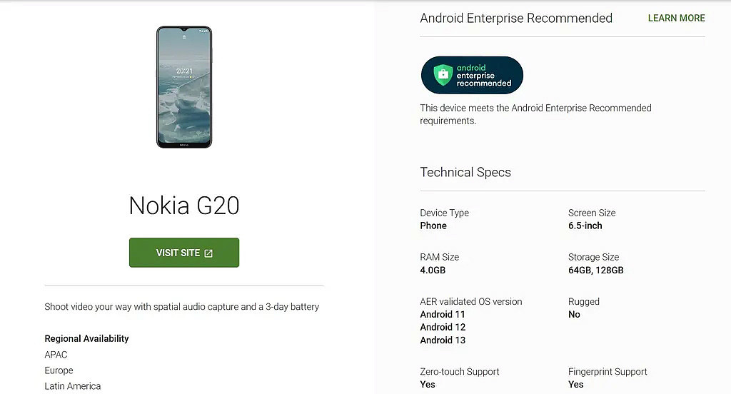再添 2 款，Nokia G20 / G21 手机确认可升级至安卓 13 - 2