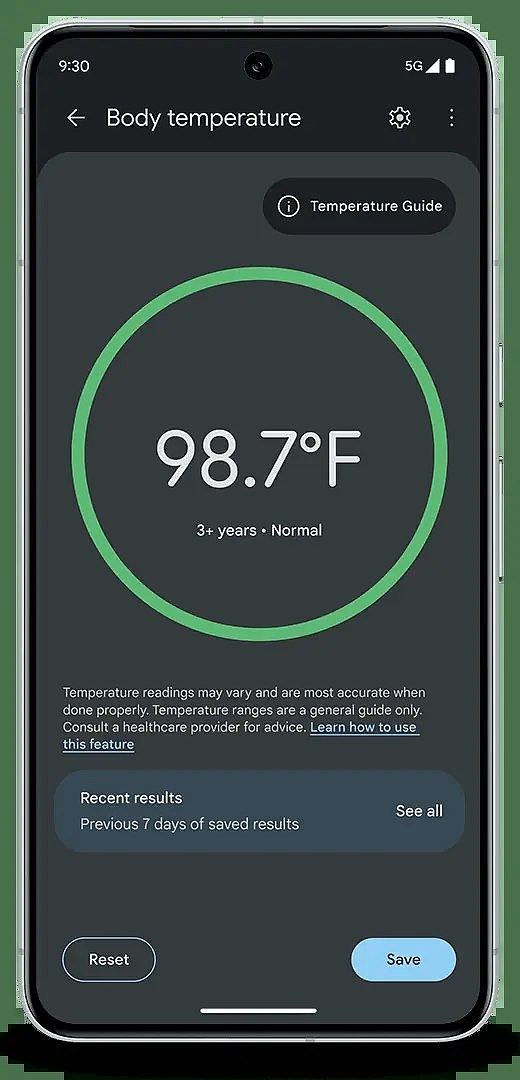 谷歌详解 Pixel 8 Pro 手机体温计功能，精度高达 ±0.3°C - 2
