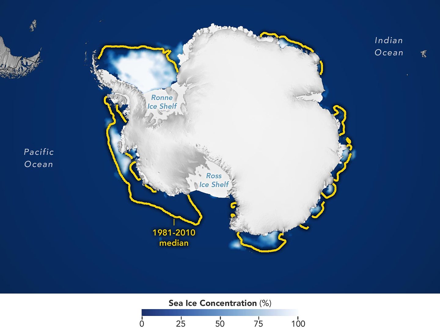 研究：南极海冰下降至历史最低点 - 1