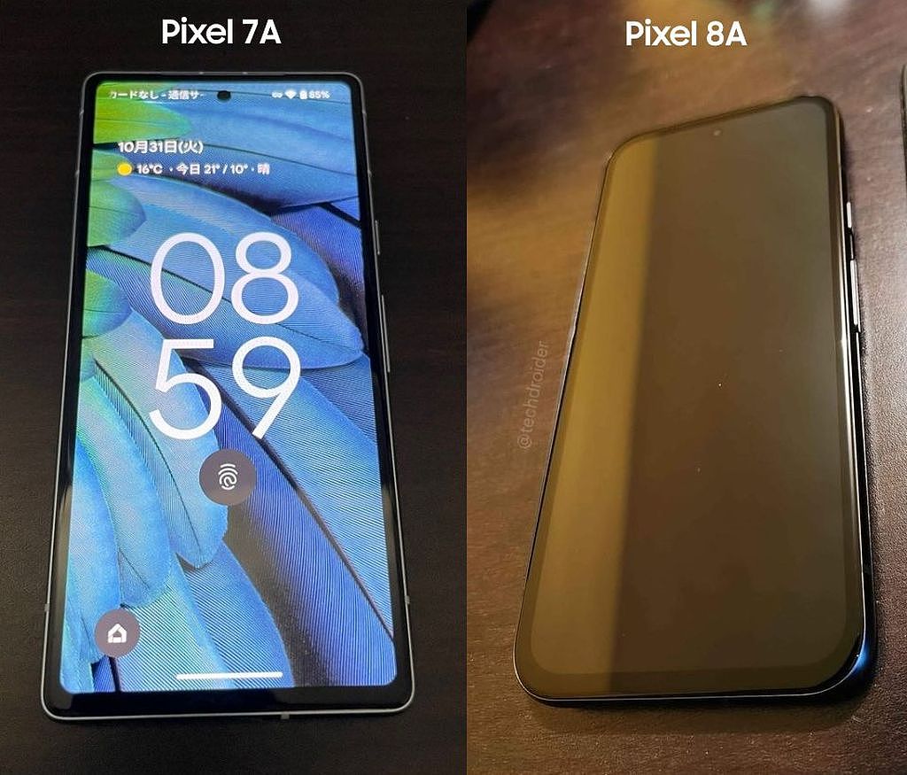 谷歌 Pixel 8a 手机真机照片曝光：配磨砂背面、收窄屏幕边框 - 3