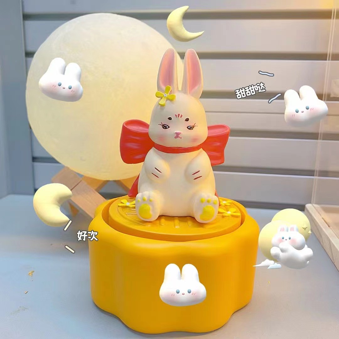 潮玩新品 | 月饼兔兔音乐盒 偷吃月饼的兔子~ - 10